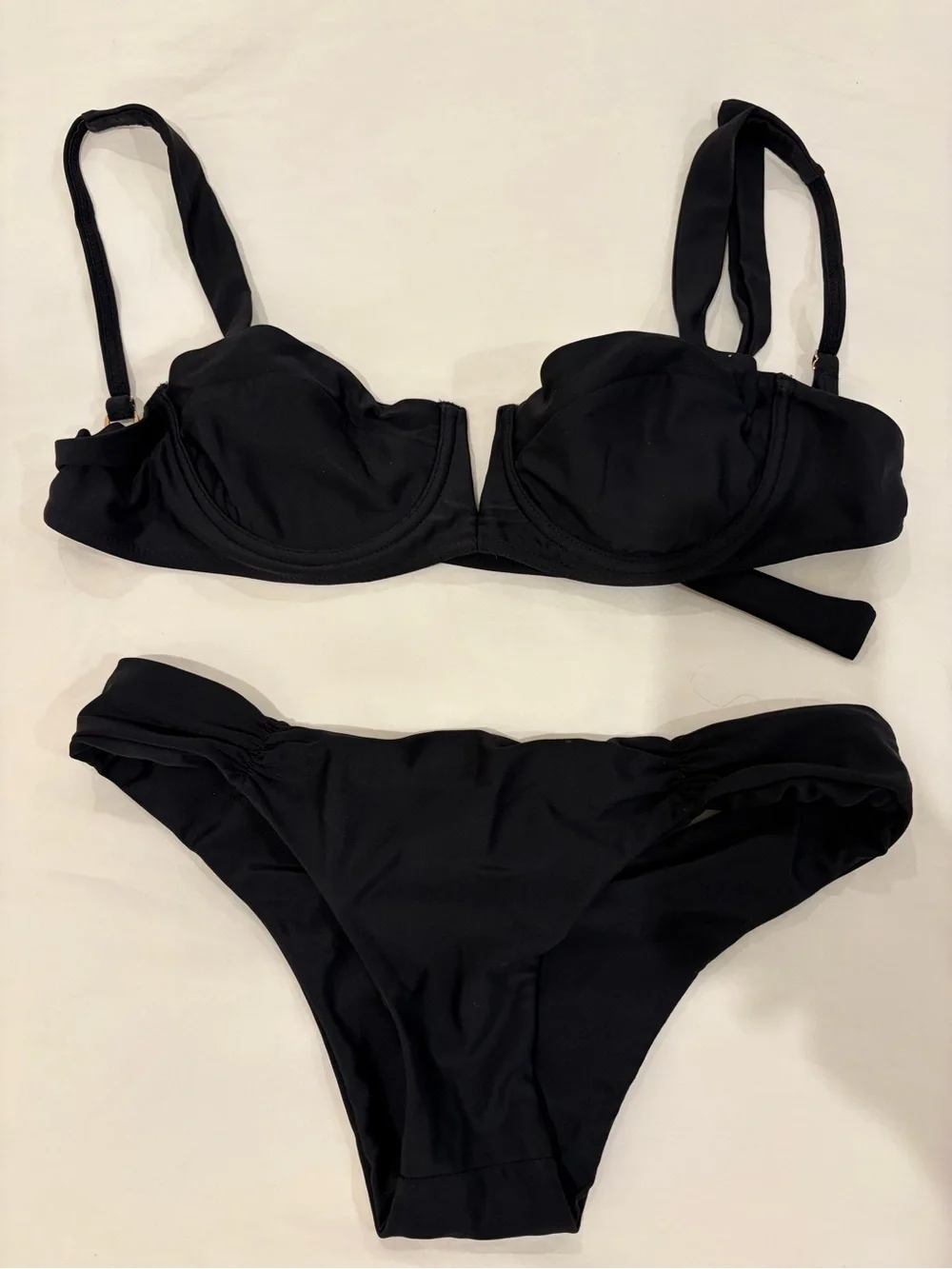 Monday Swimwear Black Underwire Bikini Set